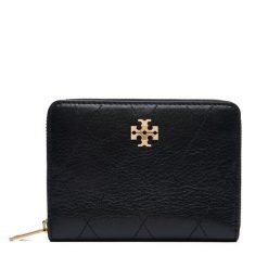 Portfel Tory Burch. Czarne portfele Tory Burch, bez wzorów. Za 984.99 zł.