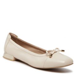 Baleriny Caprice. Brązowe baleriny Caprice, bez wzorów, bez obcasa. Za 259.99 zł.