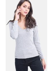 ASSUILI Sweter w kolorze jasnoszarym rozmiar: 36. Szare swetry Assuili, bez wzorów, bez ramiączek. Za 100.99 zł.