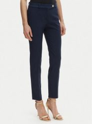 Rinascimento Spodnie materiałowe CFC0128638003 Granatowy Slim Fit. Niebieskie spodnie materiałowe Rinascimento, l, bez wzorów, z materiału. Za 399.99 zł.