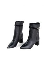 Anna Morellini Skórzane botki "Fabrida" w kolorze czarnym rozmiar: 38. Czarne botki Anna Morellini, bez wzorów, bez obcasa, bez zapięcia. Za 679.25 zł.