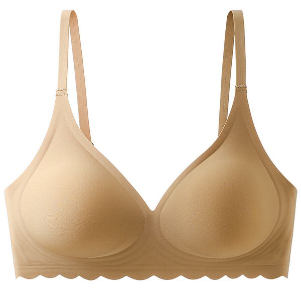 Bezszwowy biustonosz piankowy z elastycznego materiału Seita. Brązowe biustonosze Intica, bez wzorów, z materiału. W wyprzedaży za 119.00 zł.