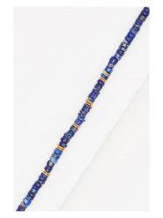 AMAZONIA Pozłacana bransoletka "Atlacoya" z lapis lazuli rozmiar: onesize. Niebieskie bransoletki AMAZONIA, z lazurytem, pozłacane. Za 125.45 zł.
