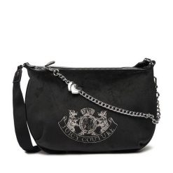 Torebka Juicy Couture. Czarne listonoszki Juicy Couture, bez wzorów, bez dodatków. Za 349.99 zł.