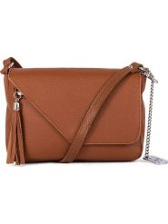 Anna Morellini Skórzana torebka "Lola" w kolorze brązowym - 24 x 18 x 6 cm rozmiar: onesize. Brązowe torby na ramię Anna Morellini, bez wzorów, z materiału, na ramię, bez dodatków. Za 195.99 zł.