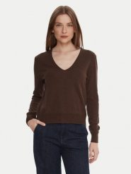 United Colors Of Benetton Sweter 1002D401Y Brązowy Regular Fit. Brązowe swetry United Colors of Benetton, s, bez wzorów, z wełny, bez ramiączek. Za 279.99 zł.