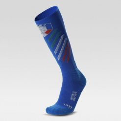 Skarpety narciarskie dla dorosłych UYN Natyon 3.0 Ski Socks Italy. Niebieskie skarpety Uyn, bez wzorów. Za 169.99 zł.