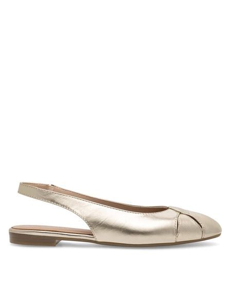 Lasocki Baleriny RST-IRENA-13 Złoty. Żółte baleriny Lasocki, bez wzorów, ze skóry, bez obcasa. Za 149.99 zł.