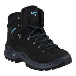 Buty trekkingowe damskie Lowa Renegade Mid Wide Gtx. Czarne trekkingi Lowa, z materiału, trekkingowe. Za 750.15 zł.
