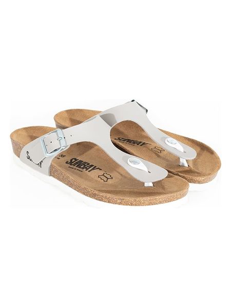 Sunbay Japonki "Camelia" w kolorze szarym rozmiar: 37. Szare klapki Sunbay, bez wzorów, z otwartym noskiem, bez obcasa. Za 119.95 zł.