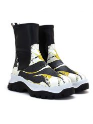 Goby Sztyblety w kolorze czarno-białym rozmiar: 40. Białe botki Goby, bez zapięcia. Za 339.99 zł.