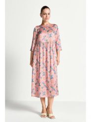 Rich & Royal Sukienka w kolorze jasnoróżowym rozmiar: 38. Różowe sukienki Rich & Royal, bez wzorów, z wiskozy, bez kołnierzyka, bez ramiączek, midi. Za 344.95 zł.