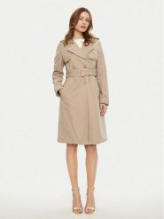 Guess Trencz W5RL14 WGWD2 Beżowy Regular Fit. Brązowe płaszcze Guess, xs, z aplikacjami, z syntetyku, bez kaptura. Za 479.99 zł.