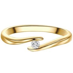Trilani Pierscionek Solitaire aus Sterling Silber in Gelbgold mit Zirkonia Pierścionki 1 ct Damski. Białe pierścionki Trilani, z cyrkonią, pozłacane. Za 239.99 zł.