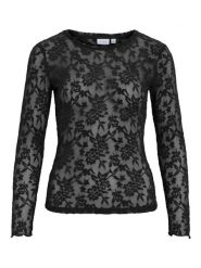 Vila Koszulka "Vizirp" w kolorze czarnym rozmiar: M. Czarne swetry Vila, m, bez wzorów, z koronki, bez ramiączek. Za 104.89 zł.