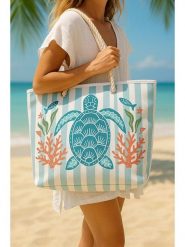 Lucky Bees Torba plażowa w kolorze błękitnym - 55 x 36 x 15 cm rozmiar: onesize. Niebieskie torby na ramię Lucky Bees, bez wzorów, z materiału, na ramię, bez dodatków. Za 30.99 zł.