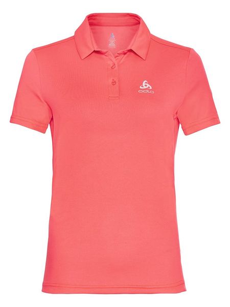 Odlo Funkcyjna koszulka polo w kolorze koralowym rozmiar: XS. Czerwone koszulki polo Odlo, xs, bez wzorów, z materiału, bez kołnierzyka, bez ramiączek. Za 91.77 zł.