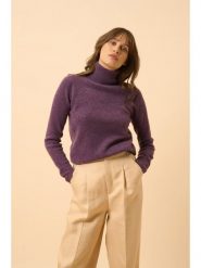 Just Cashmere Kaszmirowy golf "Ava" w kolorze fioletowym rozmiar: L. Różowe golfy Just Cashmere, l, bez wzorów, z kaszmiru, bez ramiączek. Za 426.45 zł.