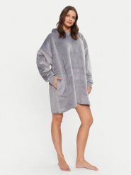Selmark Bluza PC095 Niebieski Oversize. Niebieskie bluzy Selmark, bez wzorów, z syntetyku, bez kaptura. Za 169.99 zł.