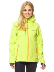 Peak Mountain Kurtka softshellowa w kolorze żółtym rozmiar: M. Żółte kurtki sportowe Peak Mountain, m, bez wzorów, bez kaptura, outdoorowe. Za 217.99 zł.