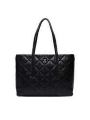 Calvin Klein Torebka Quilted Small Tote LV04F3325G Czarny. Czarne torebki klasyczne Calvin Klein, bez wzorów, ze skóry, bez dodatków. Za 649.99 zł.