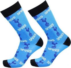 Skarpety Tottenham Hotspur - licencjonowane. Niebieskie skarpety TOTTENHAM HOTSPUR, bez wzorów, z bawełny. Za 53.99 zł.