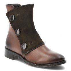 Brązowe Botki Maciejka Eleganckie Skórzane Buty Damskie. Brązowe botki Maciejka, bez wzorów, bez obcasa, bez zapięcia. Za 339.00 zł.