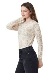 Scotch & Soda Koszulka w kolorze kremowo-beżowym rozmiar: L. Brązowe bluzki Scotch & Soda, l, bez wzorów, bez kołnierzyka, bez ramiączek. Za 104.89 zł.