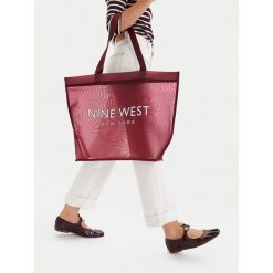 Torebka Nine West. Czerwone shopper Nine West, bez wzorów, bez dodatków. Za 79.99 zł.