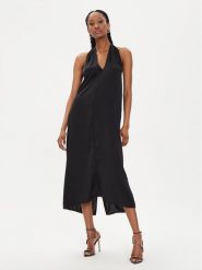 Bruuns Bazaar Sukienka koktajlowa Phia BBW3962 Czarny Regular Fit. Czarne sukienki Bruuns Bazaar, bez wzorów, z jedwabiu, wizytowe, bez kołnierzyka, bez ramiączek. Za 559.99 zł.