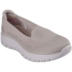 Buty sportowe damskie Skechers Graceful View Finder. Brązowe obuwie sportowe Skechers, bez zapięcia, na fitness i siłownię. Za 490.00 zł.