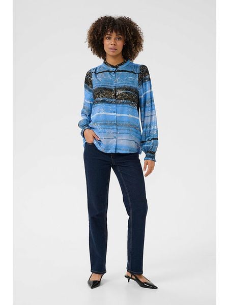 CULTURE Bluzka w kolorze błękitnym rozmiar: S. Niebieskie bluzki Culture, s, bez wzorów, bez kołnierzyka, bez ramiączek. Za 113.90 zł.