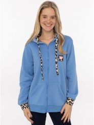 Zwillingsherz Bluza "Wild Heart" w kolorze niebieskim rozmiar: L/XL. Niebieskie bluzy sportowe Zwillingsherz, l, bez wzorów, bez kaptura. Za 183.59 zł.