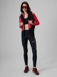 4F Legginsy trekkingowe szybkoschnące damskie - czarne XS. Czarne legginsy 4f, l, bez wzorów, ze skóry. Za 199.99 zł.