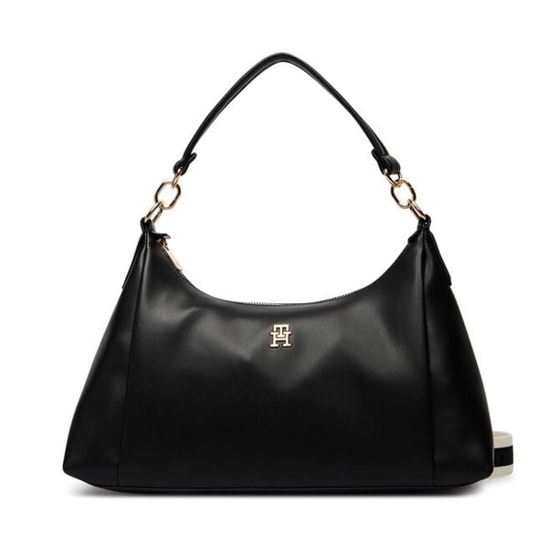 Torebka Tommy Hilfiger. Czarne torebki klasyczne TOMMY HILFIGER, bez wzorów, bez dodatków. Za 322.99 zł.