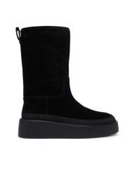 Calvin Klein Śniegowce Flatform Mid Boot Suede Wl HW0HW03181 Czarny. Czarne trapery i śniegowce Calvin Klein, ze skóry. Za 749.99 zł.