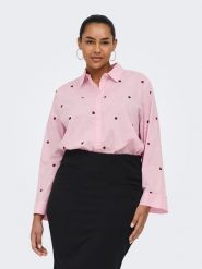 ONLY Carmakoma Koszula w kolorze jasnoróżowym rozmiar: 50. Różowe koszule Only Carmakoma, bez wzorów, z bawełny, bez kołnierzyka, bez ramiączek. Za 104.99 zł.