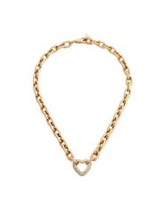 Guess Naszyjnik JUBN05 015JW Złoty. Żółte naszyjniki Guess, metalowe. Za 359.99 zł.