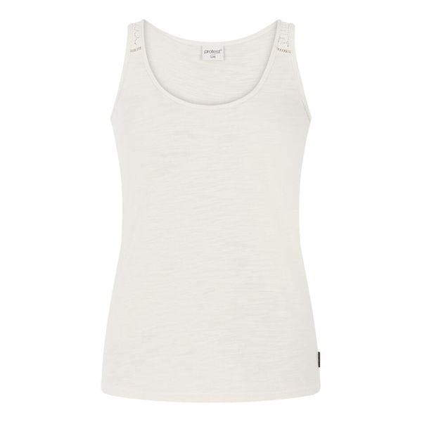 Damski tank top Protest Impulses. Białe topy Protest, bez wzorów, bez kołnierzyka, bez ramiączek. Za 185.00 zł.
