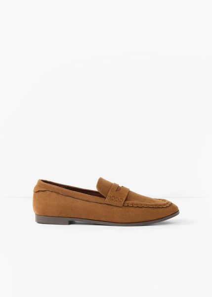 Loafersy. Brązowe baleriny bonprix, bez wzorów, bez obcasa. Za 94.99 zł.