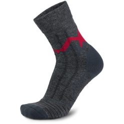 Skarpety trekkingowe damskie Meindl MT3.5 Lady z wełną merino. Czerwone skarpety Meindl, bez wzorów, z wełny. Za 95.00 zł.