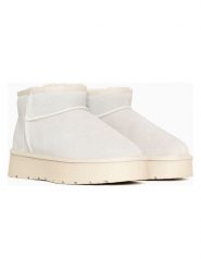 NICEBAY Skórzane botki "Mina" w kolorze kremowym rozmiar: 41. Brązowe botki NICEBAY, bez wzorów, z materiału, bez obcasa, bez zapięcia. Za 217.99 zł.