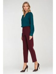 Nife Spodnie w kolorze czerwonym rozmiar: 38. Czerwone spodnie materiałowe Nife, na co dzień, bez wzorów, z materiału, z podwyższonym stanem. Za 161.73 zł.