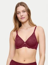 Triumph Biustonosz z fiszbiną Amourette Charm 10214458 Różowy. Czerwone biustonosze Triumph, bez wzorów, z syntetyku. Za 199.99 zł.
