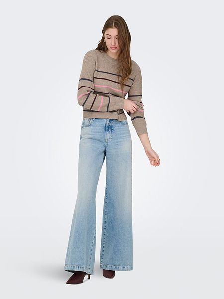 ONLY Sweter w kolorze szarobrązowym rozmiar: M. Brązowe swetry Only, m, bez wzorów, bez ramiączek. Za 125.85 zł.