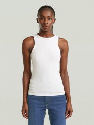 G-Star Top w kolorze białym rozmiar: XXL. Białe topy G-Star, xxl, bez wzorów, bez kołnierzyka, bez ramiączek. Za 84.21 zł.