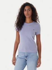 Tommy Jeans T-Shirt DW0DW20459 Niebieski Slim Fit. Niebieskie t-shirty Tommy Jeans, xl, bez wzorów, z bawełny, bez kołnierzyka, bez ramiączek. Za 119.99 zł.