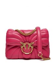 PINKO Torebka Love Puff Mini Cl AI 24-25 PLTT 100039 A1EX Różowy. Czerwone torebki klasyczne Pinko, bez wzorów, ze skóry, bez dodatków. Za 959.99 zł.