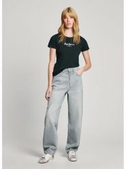 Pepe Jeans Koszulka w kolorze czarnym rozmiar: XS. Czarne bluzki Pepe Jeans, xs, bez wzorów, z bawełny, bez kołnierzyka, bez ramiączek. Za 66.00 zł.