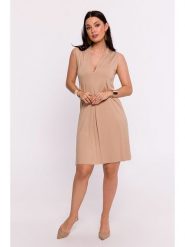 Be Wear Sukienka w kolorze beżowym rozmiar: XL. Brązowe sukienki Be Wear, xl, bez wzorów, bez kołnierzyka, bez ramiączek, mini. Za 132.05 zł.